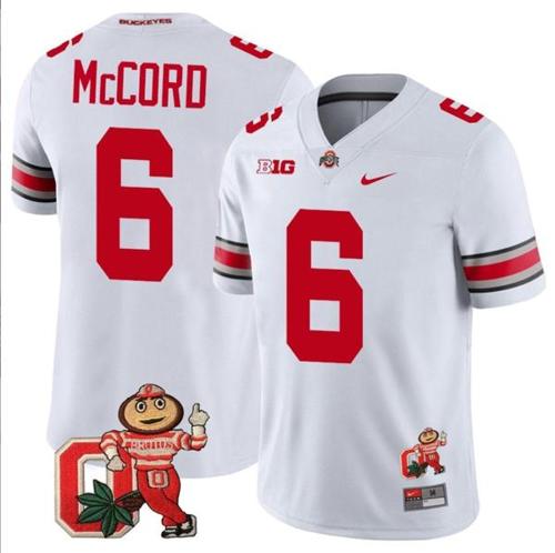 Youth Nike Kyle Mccord Jersey #6 Ohio State Buckeyes Mascot Patch College Football White