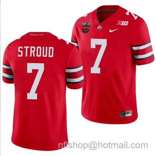 Youth Nike CJ Stroud Jersey #7 Ohio State Buckeyes Ohio Stadium Patch College Football Scarlet