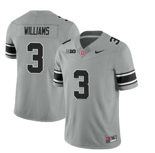 Youth Nike Ohio State Buckeyes Miyan Williams Jersey #3 College Football Stitched Black Gray