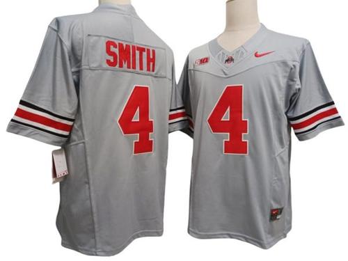 Youth Nike Jeremiah Smith Jersey #4 Ohio State Buckeyes Vapor F.U.S.E. Football Limited Gray