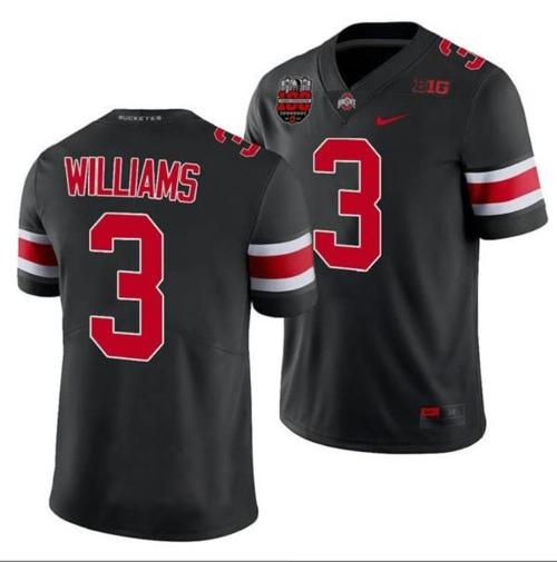 Youth Nike Miyan Williams Jersey #3 Ohio State Buckeyes Ohio Stadium Patch College Football Black