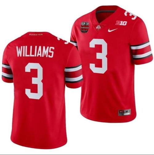 Youth Nike Miyan Williams Jersey #3 Ohio State Buckeyes Ohio Stadium Patch College Football Scarlet