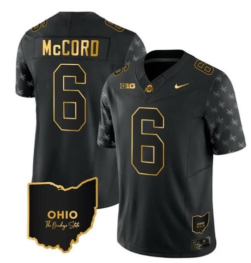 Youth Nike Ohio State Buckeyes Kyle Mccord Jersey #6 College Football Stitched Alternate Black Gold