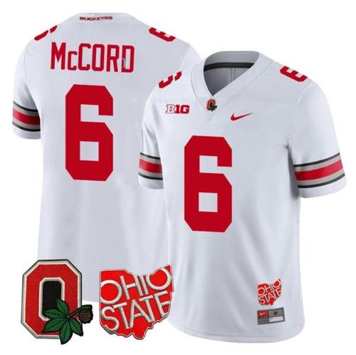 Youth Nike Kyle Mccord Jersey #6 Ohio State Buckeyes College Football Stitched Logo Patch White