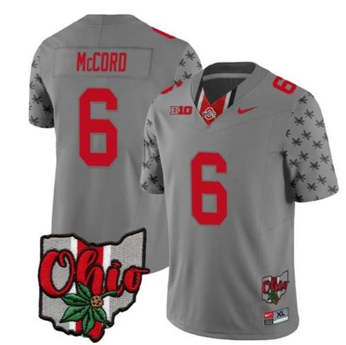 Youth Nike Ohio State Buckeyes Kyle Mccord Jersey #6 College Football Stitched Alternate 2023 Gray