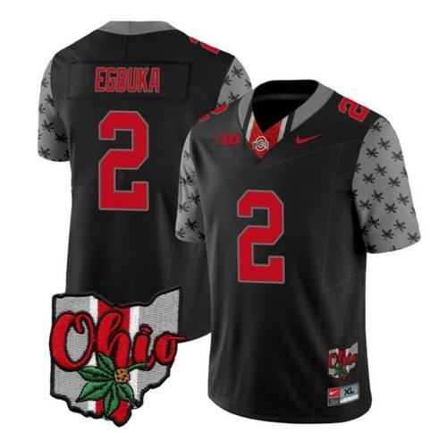 Youth Nike Ohio State Buckeyes Emeka Egbuka Jersey #2 College Football Stitched Alternate 2023 Black