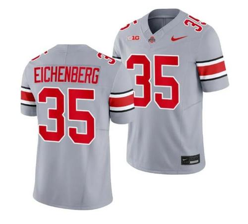 Youth Nike Tommy Eichenberg Jersey Ohio State Buckeyes #35 2023 Alternate Gray Limited Football