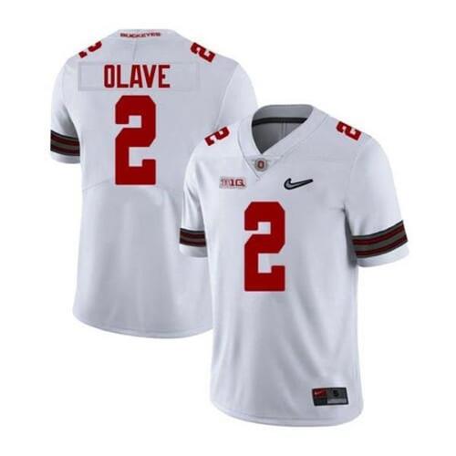 Youth Nike Ohio State Buckeyes #2 Chris Olave Jersey College Football Jersey Diamond White Stitched