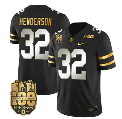 Youth Nike Ohio State Buckeyes TreVeyon Henderson Jersey #32 College Football Stitched Black Limited