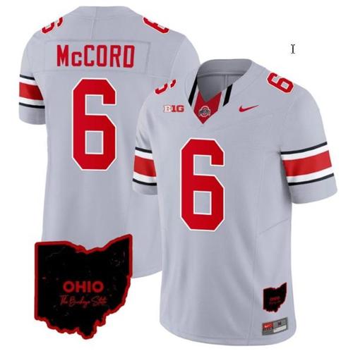 Youth Nike Kyle Mccord Jersey #6 Ohio State Buckeyes College Football Stitched Vapor Limited Ohio Patch Gray