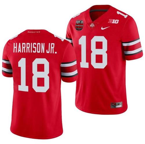 Youth Nike Marvin Harrison Jr Jersey #18 Ohio State Buckeyes Ohio Stadium Patch College Football Scarlet