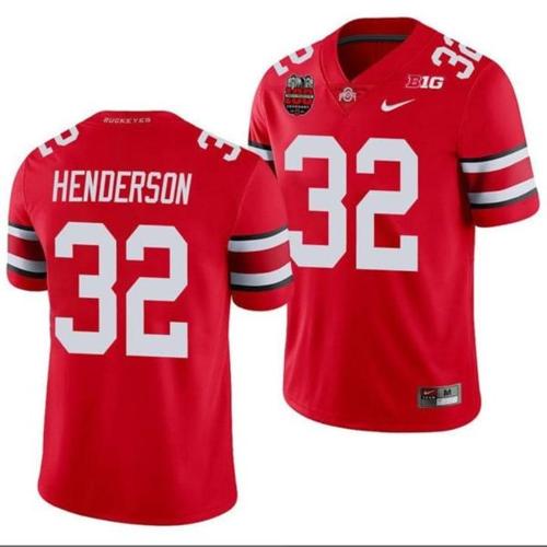 Youth Nike TreVeyon Henderson Jersey #32 Ohio State Buckeyes Ohio Stadium Patch College Football Scarlet