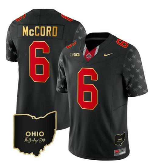 Youth Nike Ohio State Buckeyes Kyle Mccord Jersey #6 College Football Stitched Alternate Black Gold Trim