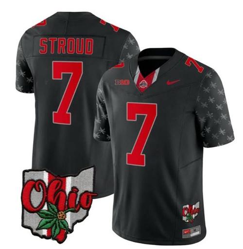 Youth Nike Ohio State Buckeyes CJ Stroud Jersey #7 College Football Stitched Alternate 2023 Black Limited