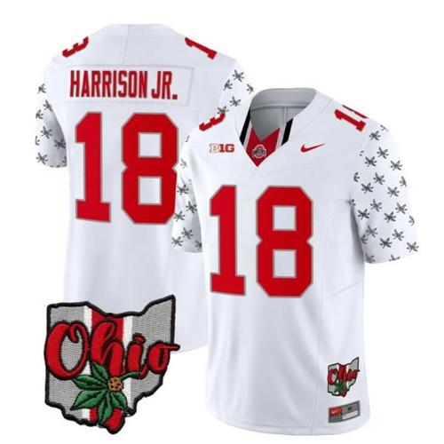 Youth Nike Ohio State Buckeyes Marvin Harrison Jr Jersey #18 College Football Stitched Alternate 2023 White Limited