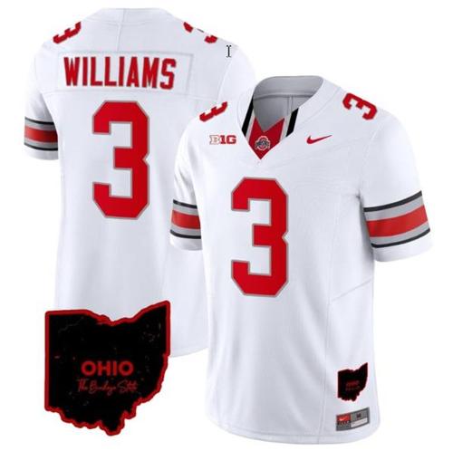 Youth Nike Miyan Williams Jersey #3 Ohio State Buckeyes College Football Stitched Vapor Limited Ohio Patch White