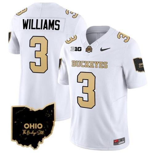 Youth Nike Miyan Williams Jersey #3 Ohio State Buckeyes College Football Stitched Special Vapor Limited White