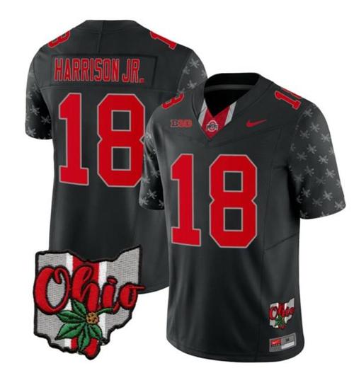 Youth Nike Ohio State Buckeyes Marvin Harrison Jr Jersey #18 College Football Stitched Alternate 2023 Black Limited