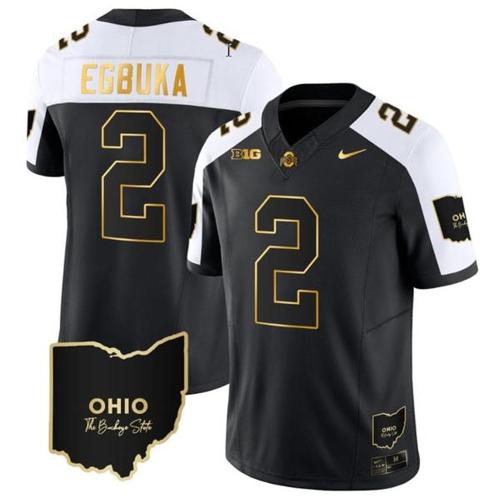 Youth Nike Emeka Egbuka Jersey #2 Ohio State Buckeyes College Football Stitched Vapor Limited Gold Ohio Patch Alternate