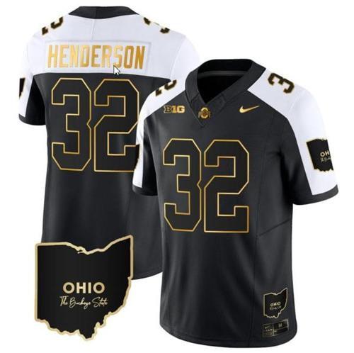 Youth Nike Treveyon Henderson Jersey #32 Ohio State Buckeyes College Football Stitched Vapor Limited Gold Ohio Patch Alternate