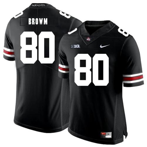 Youth Nike Ohio State Buckeyes #80 Noah Brown Football Jersey Black