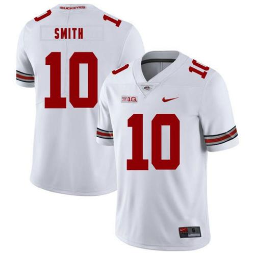 Youth Nike Ohio State Buckeyes #10 Troy Smith Football Jersey White