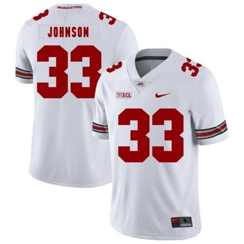 Youth Nike Ohio State Buckeyes #33 Pete Johnson Football Jersey White