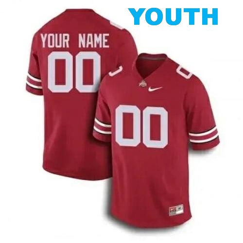 Youth Nike Personalized Ohio State Buckeyes Jersey Name Number Red Football