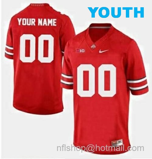 Youth Nike Custom Ohio State Buckeyes Jersey Name and Number Football Red