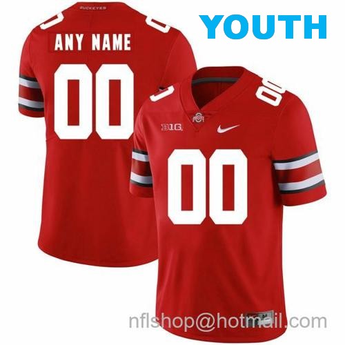 Youth Nike Custom Ohio State Buckeyes Jersey Name and Number Football Big Patch Red