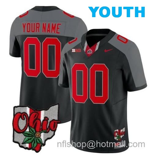 Youth Nike Custom Ohio State Buckeyes Jersey Name and Number College Football 2023 Stitched Alternate Black Special