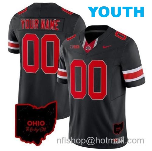 Youth Nike Custom Ohio State Buckeyes Jersey  Name and Number Vapor Limited College Football Stitched Ohio Patch Black