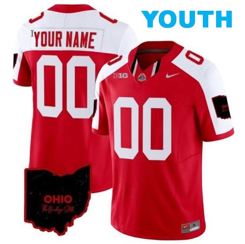 Youth Nike Custom Ohio State Buckeyes Jersey Name and Number Vapor Limited College Football Stitched Ohio Patch White