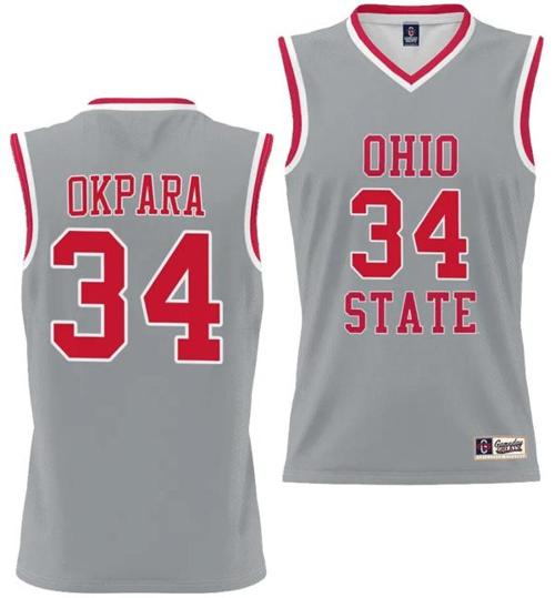 Youth GameDay Greats Felix Okpara Jersey #34 Ohio State Buckeyes College Basketball Lightweight Gray