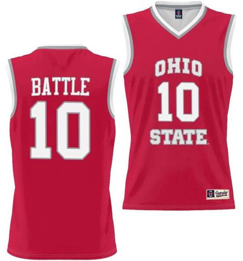 Youth GameDay Greats Jamison Battle Jersey #10 Ohio State Buckeyes College Basketball Lightweight Scarlet