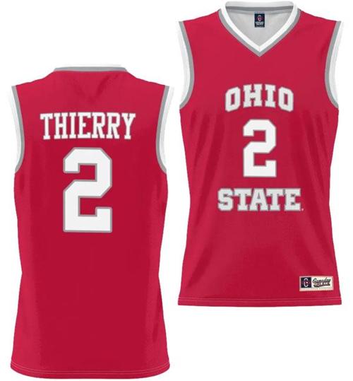 Youth GameDay Greats Taylor Thierry Jersey #2 Ohio State Buckeyes College Basketball Lightweight Scarlet