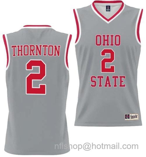 Youth GameDay Greats Bruce Thornton Jersey #2 Ohio State Buckeyes College Basketball Lightweight Gray