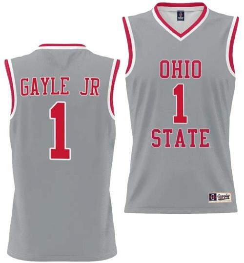 Youth GameDay Greats Roddy Gayle Jr Jersey #1 Ohio State Buckeyes College Basketball Lightweight Gray