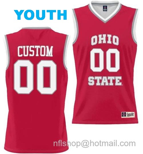 Youth GameDay Greats Custom Ohio State Buckeyes Jersey Name and Number College Basketball Lightweight Scarlet