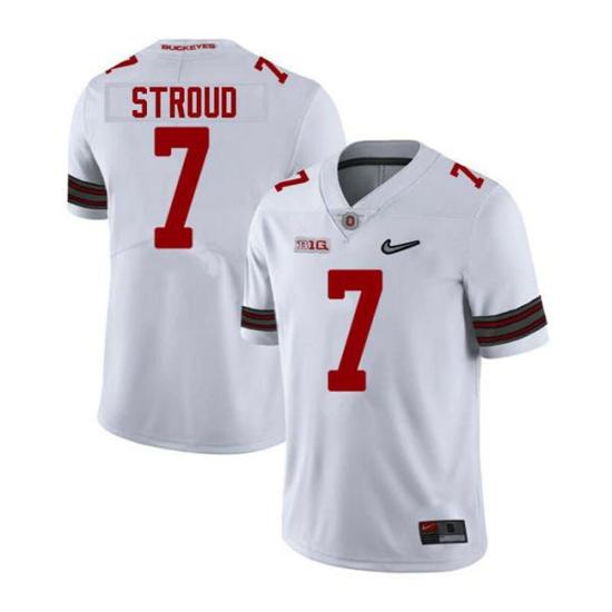 Women's Nike Ohio CJ Stroud Jersey #7 Limited White Alumni Football