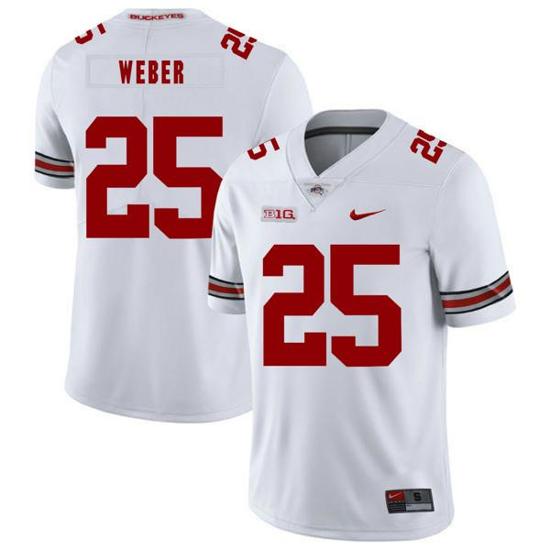 Women's Nike Ohio State Buckeyes #25 Mike Weber Football Jersey White