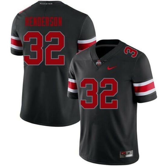 Women's Nike OSU Henderson Jersey #32 Football Black