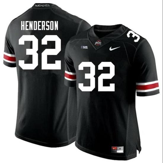 Women's Nike Ohio State Henderson Jersey #32 Football Black