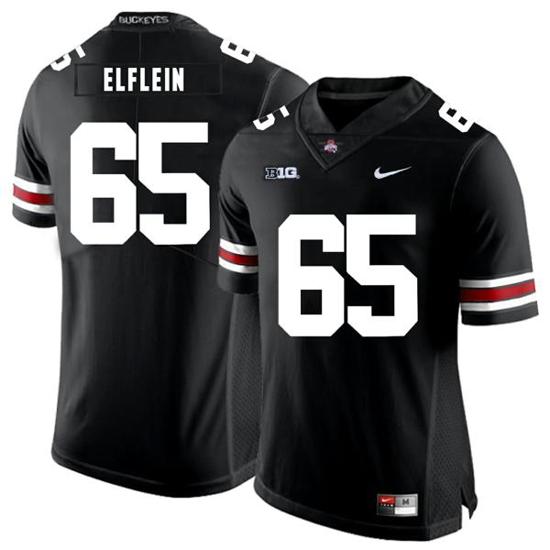 Women's Nike Ohio State Buckeyes #65 Pat Elflein Football Jersey Black