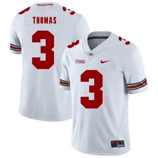 Women's Nike Ohio State Buckeyes #3 Michael Thomas Football Jersey White