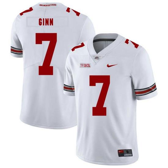 Women's Nike Ohio State Buckeyes #7 Ted Ginn Jr College Football Jersey White