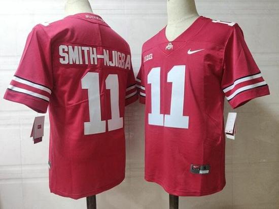 Women's Nike Ohio State Buckeyes #11 Smith-Njicba NCAA Football Jersey Red