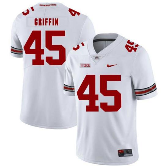 Women's Nike Ohio State Buckeyes #45 Archie Griffin Football Jersey White