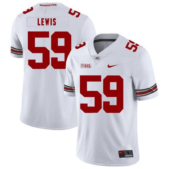 Women's Nike Ohio State Buckeyes #59 Tyquan Lewis Football Jersey White