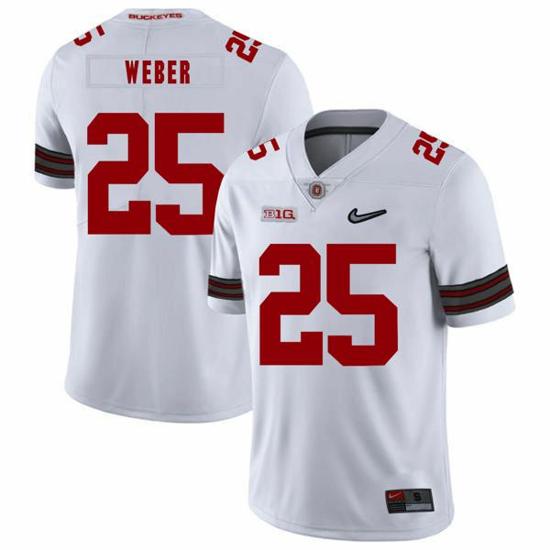 Women's Nike Ohio State Buckeyes #25 Mike Weber Football Jersey Diamond White